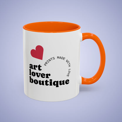 Personalized Coffee Mug - 11oz or 15oz Orange Ceramic Accent