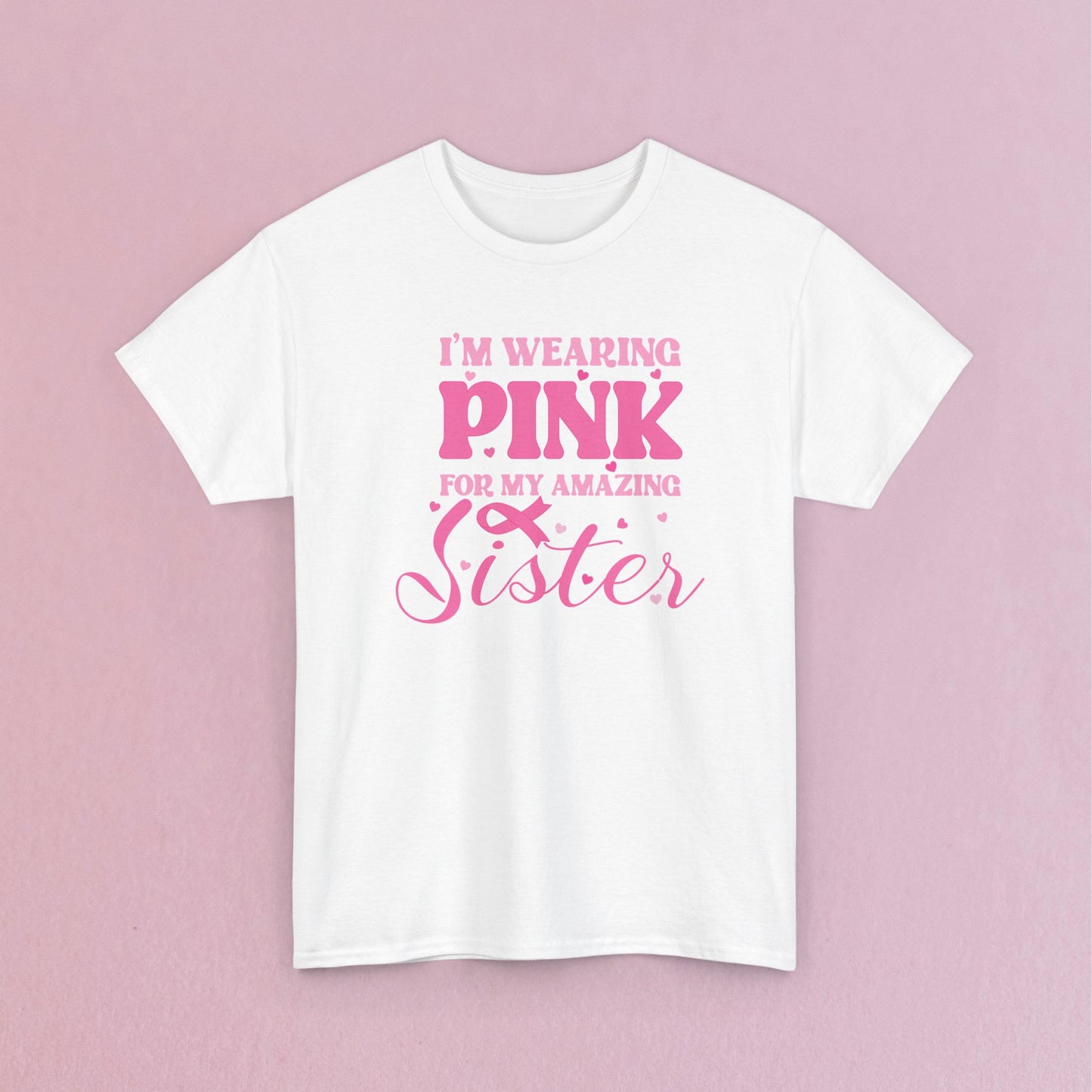 Im Wearing Pink for my Loved One Personalized Breast Cancer Awareness Unisex T Shirt