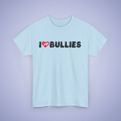 I Heart Bulldogs Unisex T Shirt