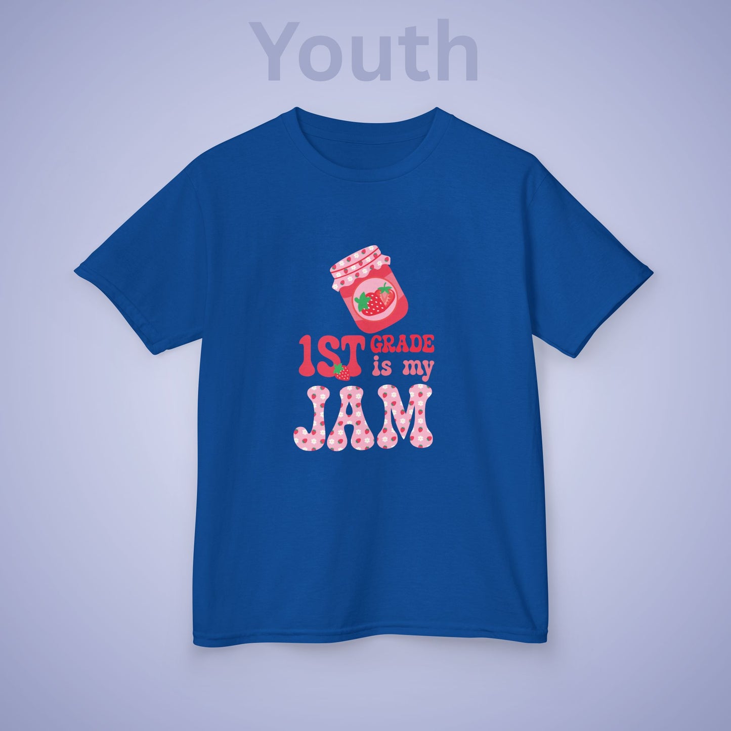 First Grade is my Jam Strawberry Kids Cotton T Shirt Back To School Youth