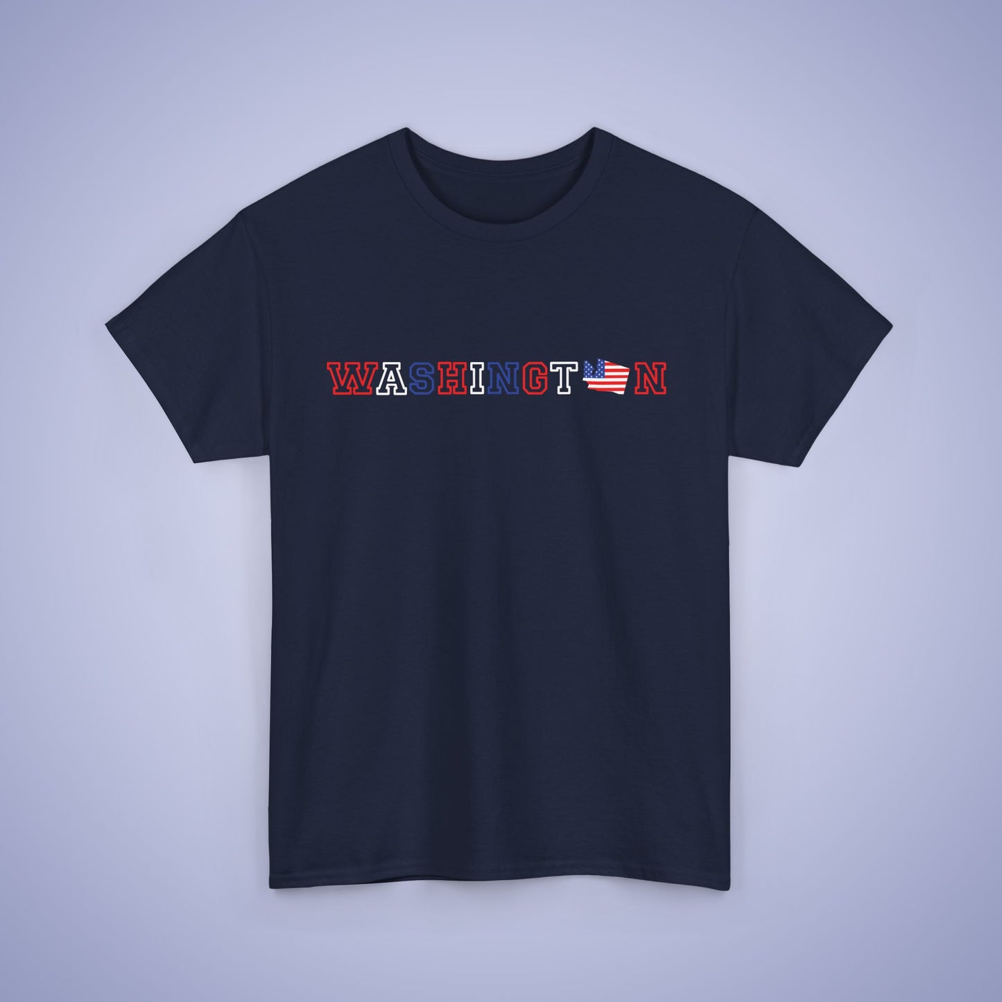 Washington Map Text Art Proud American Unisex T Shirt