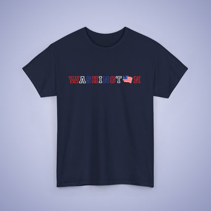 Washington Map Text Art Proud American Unisex T Shirt