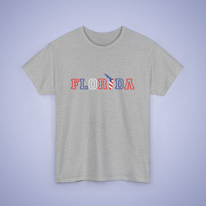 Florida Map Text Art Proud American Unisex T Shirt