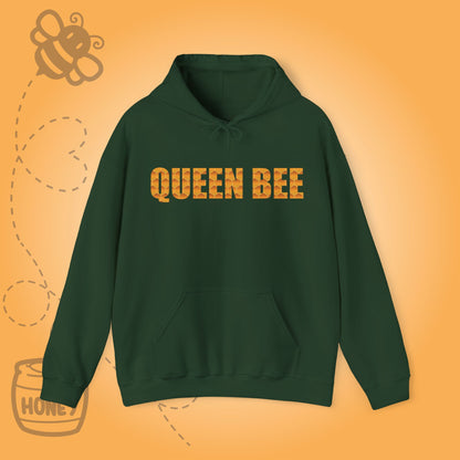 Queen Bee Sweet As Honey  Honeycomb Word Art Design Hoodie Sweatshirt