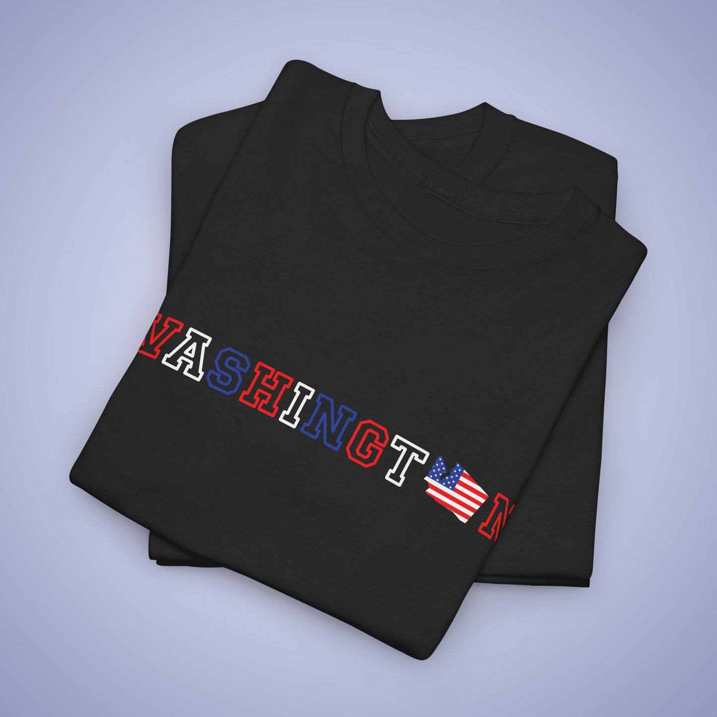 Washington Map Text Art Proud American Unisex T Shirt