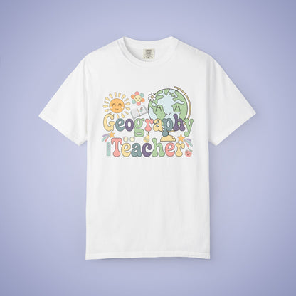 Geography Teacher T Shirt Retro Comfort Colors Unisex Back to School