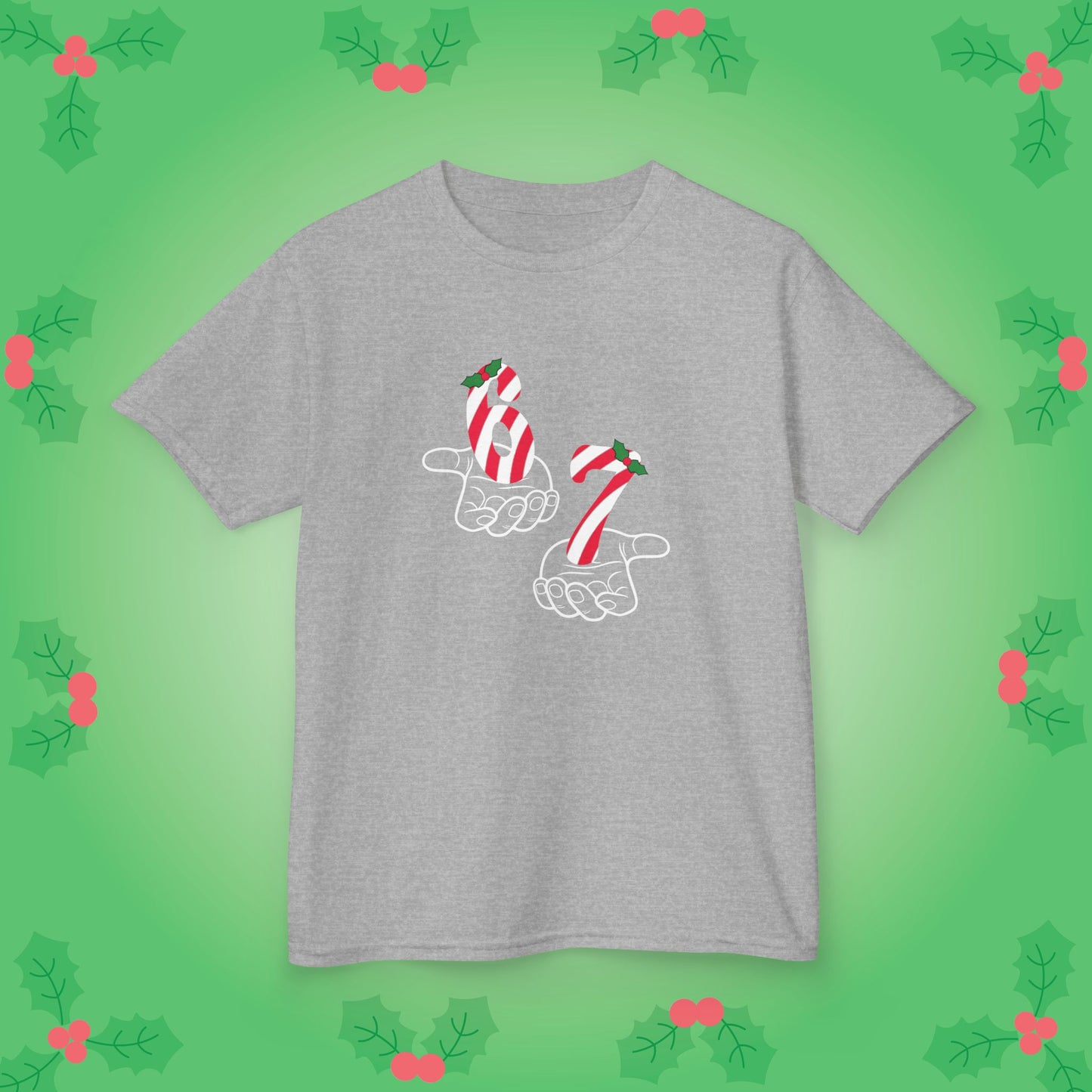 Candy Cane Christmas 67 Tee Fun Trending Kids Cotton T Shirt Six Seven Youth
