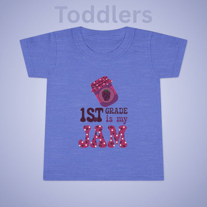 First Grade is my Jam Blackberry Kids Cotton T Shirt Back To School Toddler