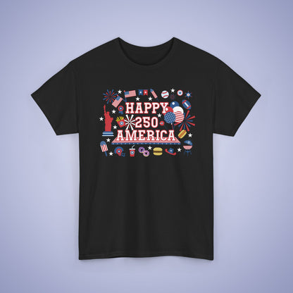 250 Years of Freedom Party Style USA Celebration Unisex T Shirt