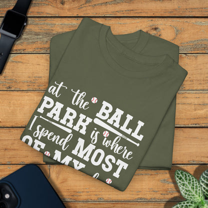 At The Ball Park Word Art Text Baseball Unisex T Shirt