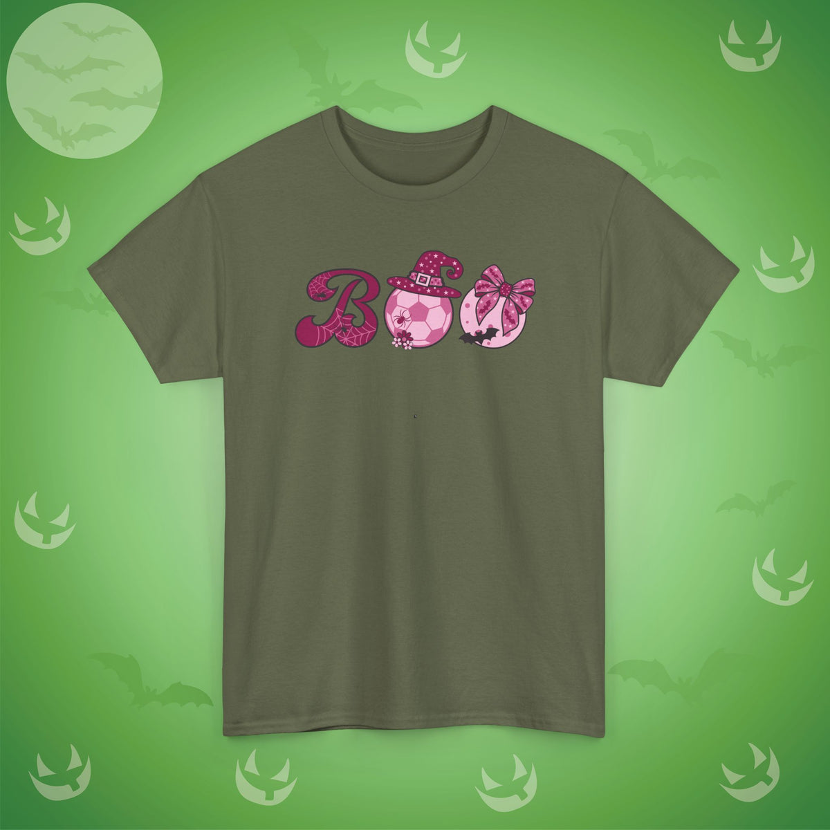 Soccer BOO T-Shirt | Girly Coquette Halloween Design