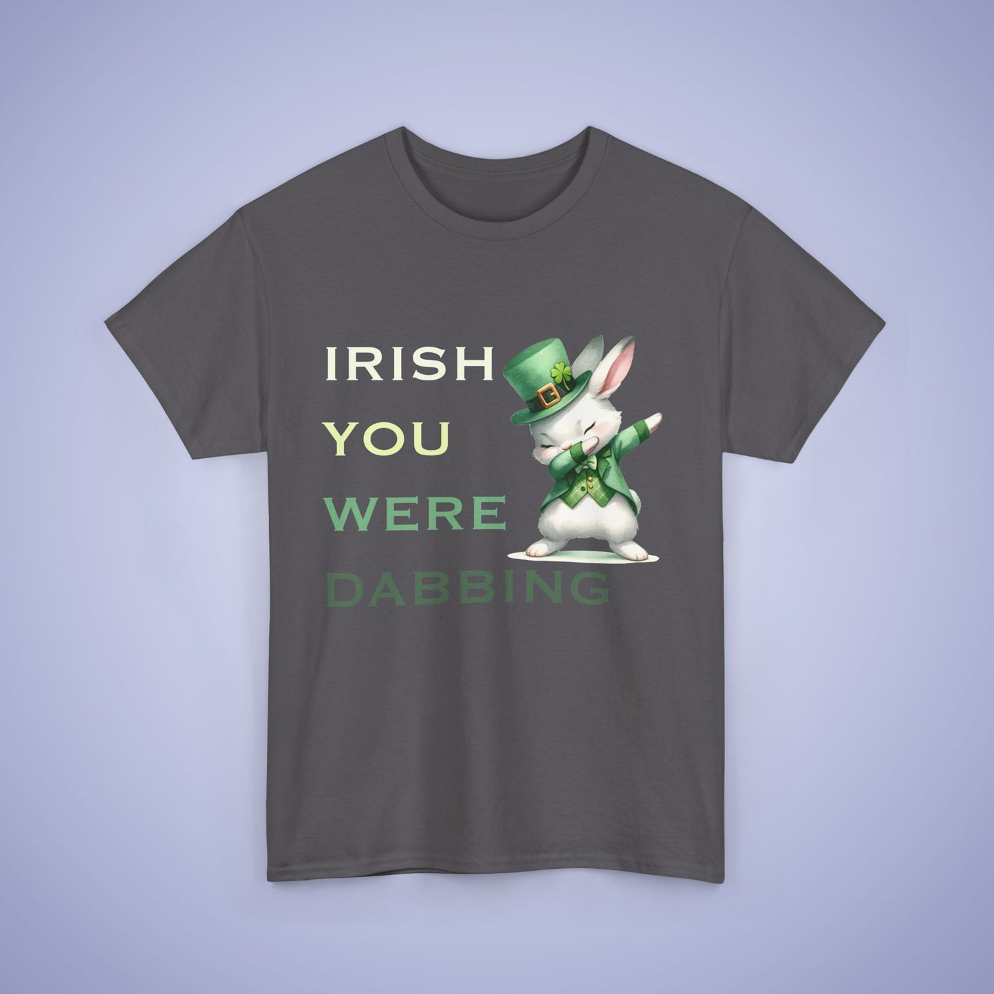 Irish You Were Dabbing Rabbit Unisex T-Shirt