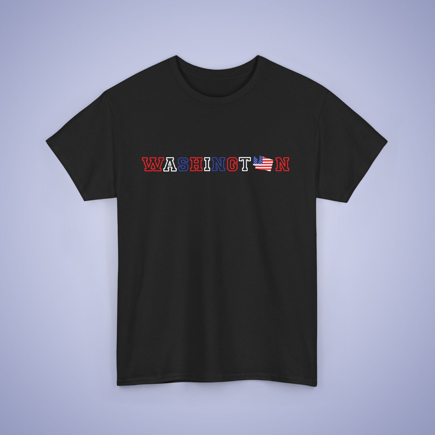 Washington Map Text Art Proud American Unisex T Shirt