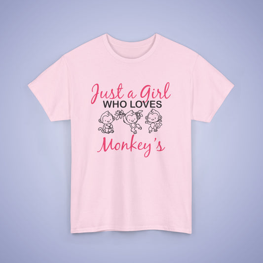 Just a Girl who Loves Monkeys Unisex T-Shirt