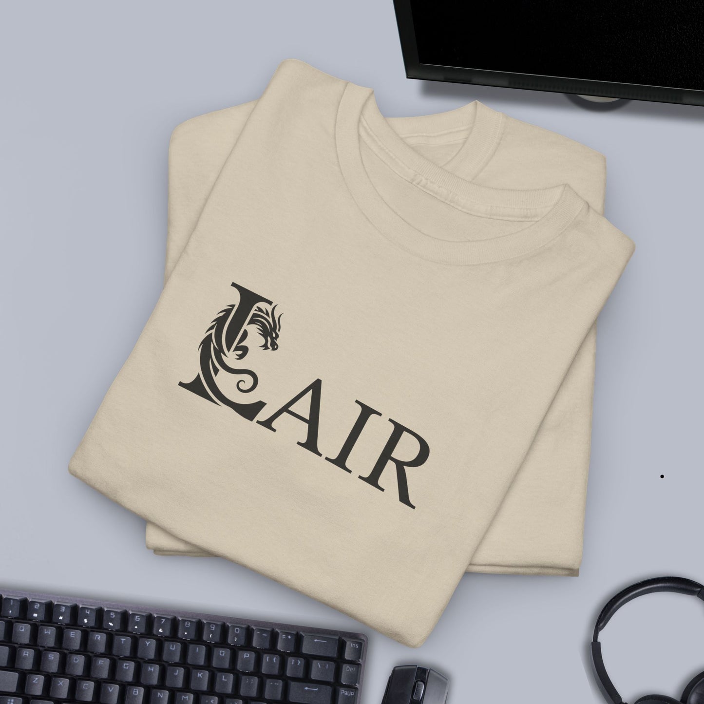Lair Word Art Text Dragon Lover Unisex T Shirt