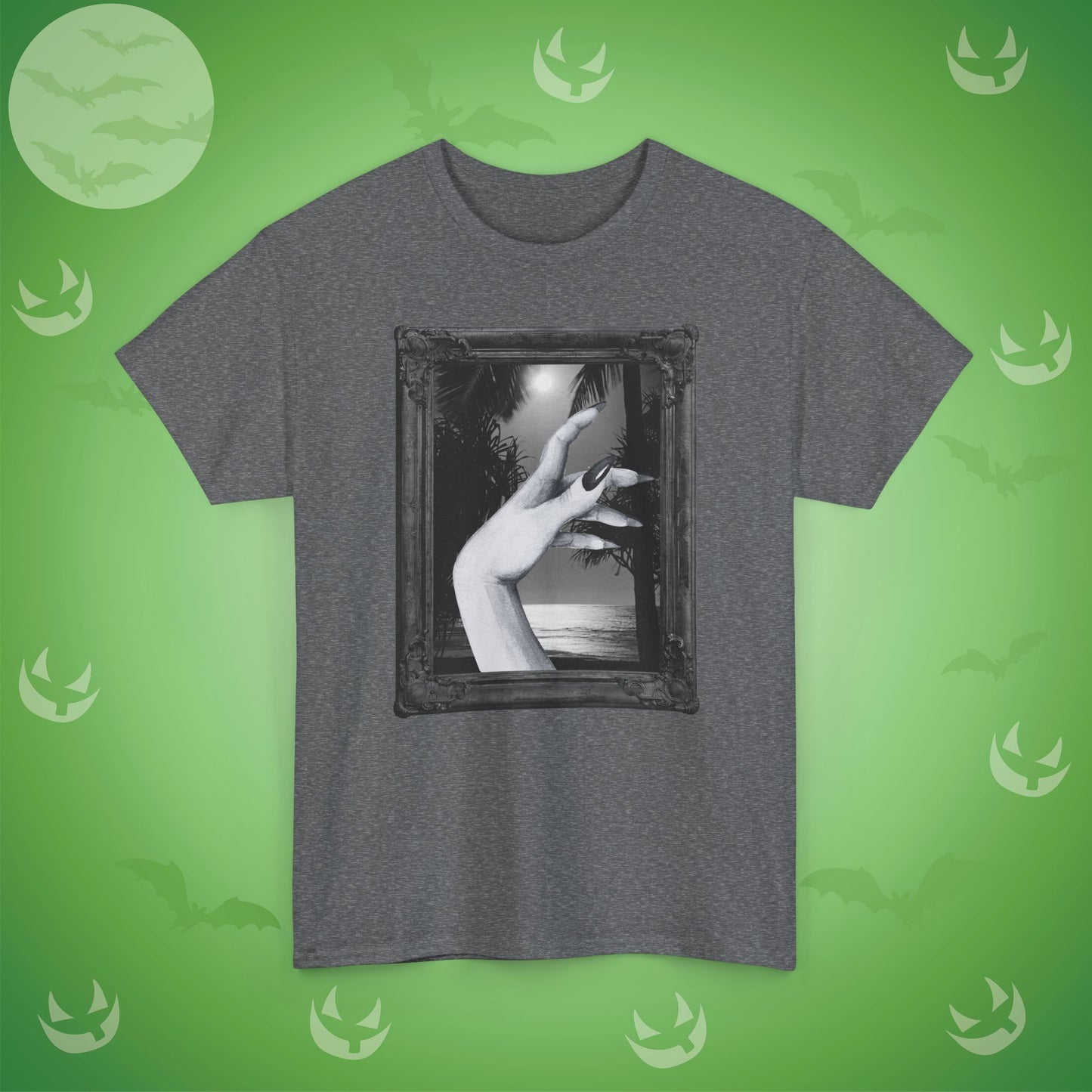 A Hand at the Beach Spooky Halloween T-Shirt | Photographic Design