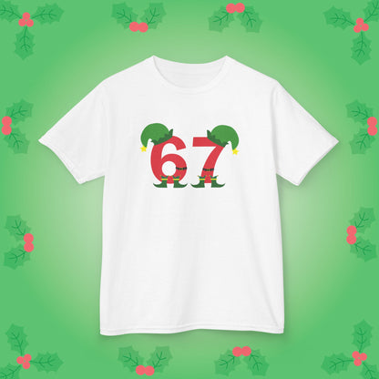 Elf Character Christmas 67 Tee Fun Trending Kids Cotton T Shirt Six Seven Youth