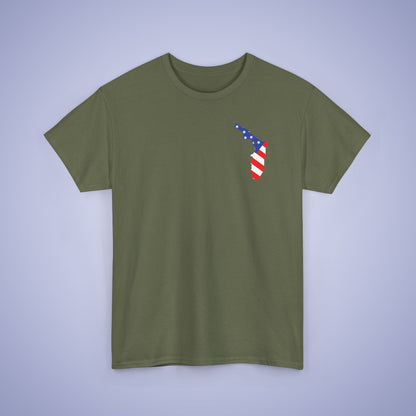 Florida Map Pocket Art Proud American Unisex T Shirt