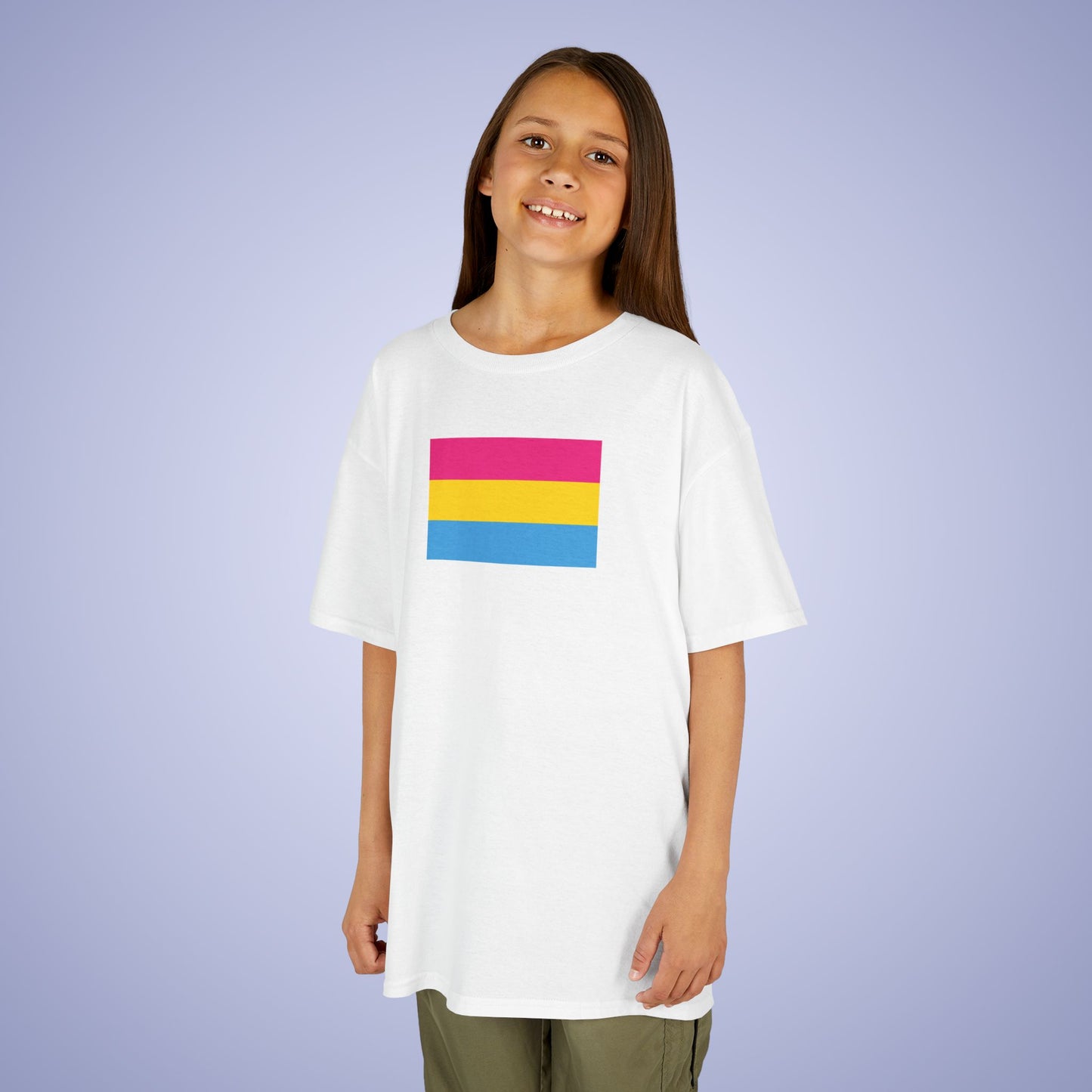 Pansexual Flag Pride Kids Cotton T Shirt LGBTQ Pride Month