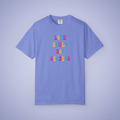 Love Souls Not Gender Pansexual LGBT Pride Month Comfort Colors T Shirt Unisex