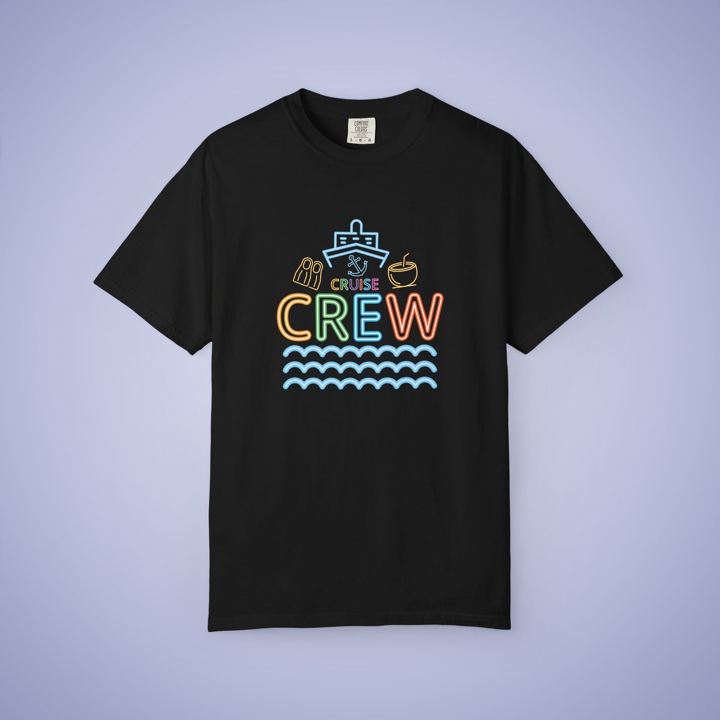 Cruise Crew Neon Comfort Colors T Shirt Fun Group Family Matching Vacation Shirt Unisex