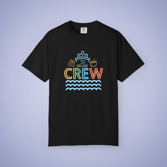 Cruise Crew Neon Comfort Colors T Shirt Fun Group Family Matching Vacation Shirt Unisex