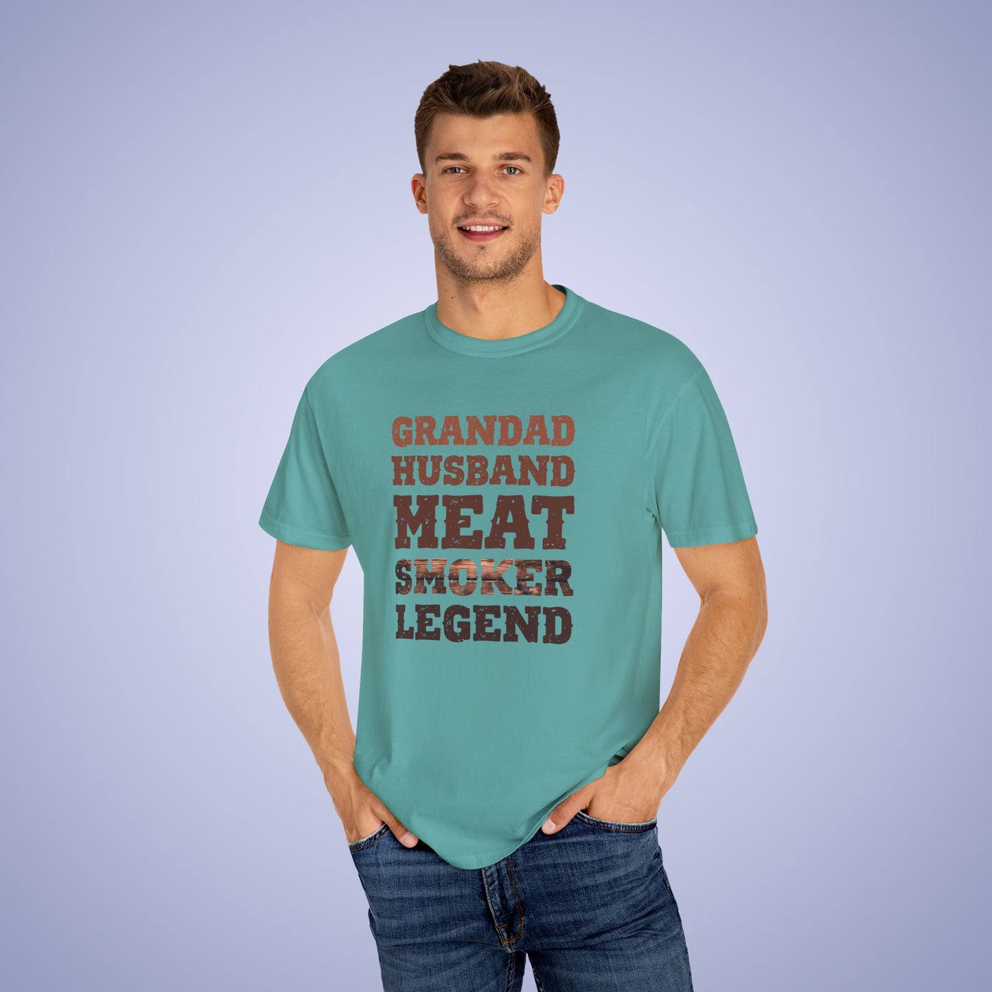 Grandad Husband Meat Smoker Legend Comfort Colors Mens T Shirt Fathers Day Gift