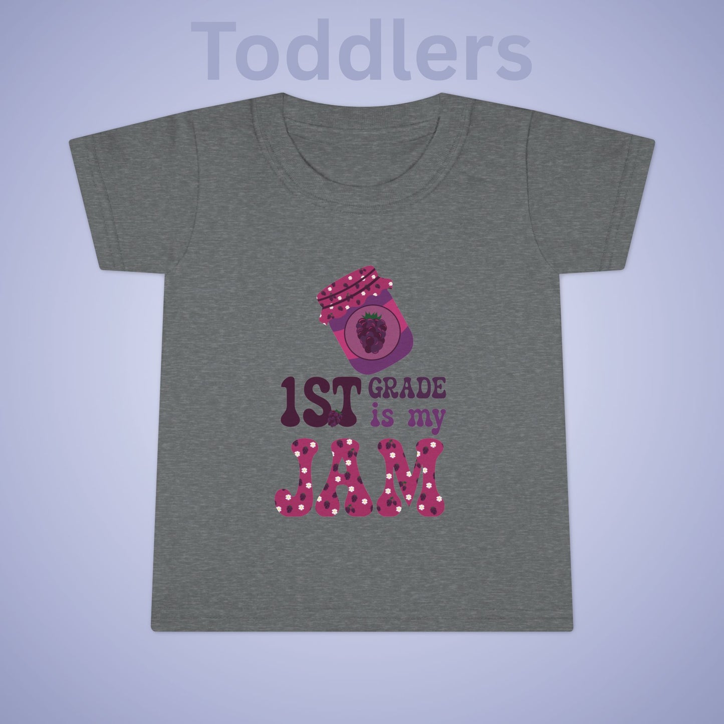 First Grade is my Jam Blackberry Kids Cotton T Shirt Back To School Toddler