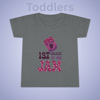 First Grade is my Jam Blackberry Kids Cotton T Shirt Back To School Toddler