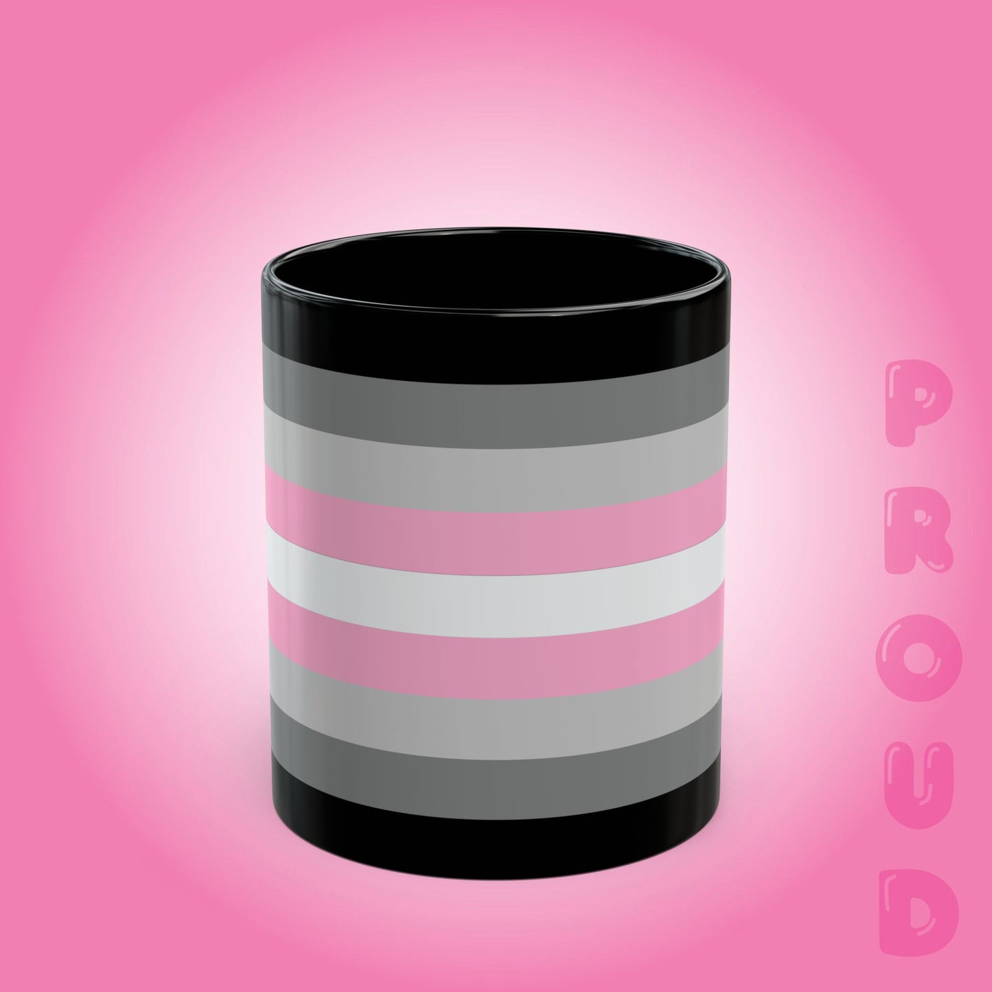 Demi Girl Pride Month LGBTQ Black 11oz or 15oz Coffee Mug