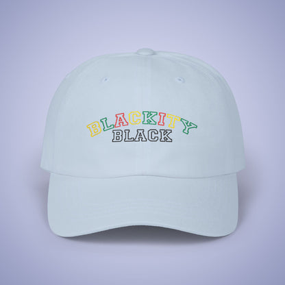 Blackity Black Juneteenth Embroidered Classic Dad Cap Unisex Coloured Embroidery Light