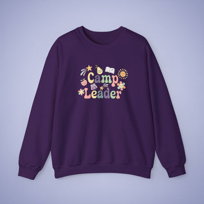 Camp Leader Teacher Crewneck Sweatshirt Retro Unisex Back to School
