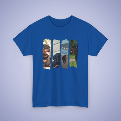 Rottweiler Lover Paint Brush Stroke Mosaic Photographic Unisex Oversized T Shirt