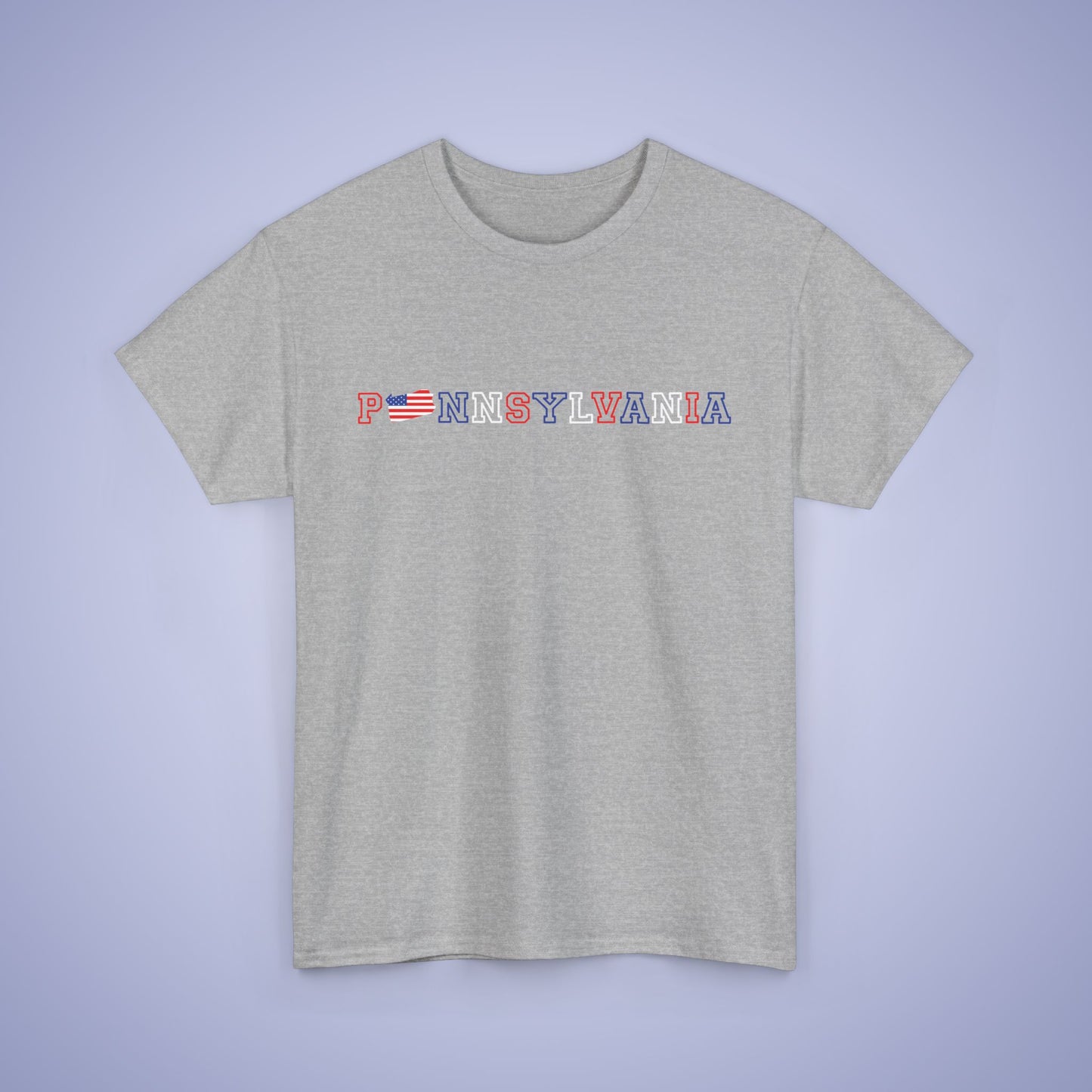 Pennsylvania Map Text Art Proud American Unisex T Shirt
