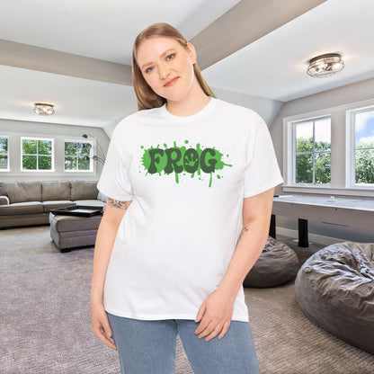 Paint Splatter Graphic Tee Frog Lover Word Art Gift Unisex T Shirt