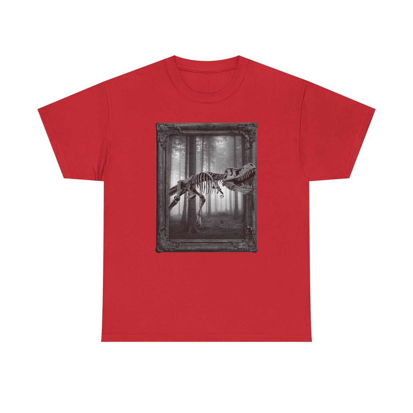 Stalking Skeletal T-Rex Halloween T-Shirt | Dinosaur Photographic Design