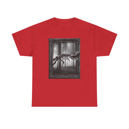 Stalking Skeletal T-Rex Halloween T-Shirt | Dinosaur Photographic Design
