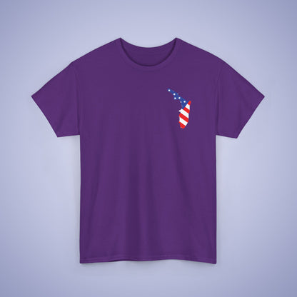 Florida Map Pocket Art Proud American Unisex T Shirt