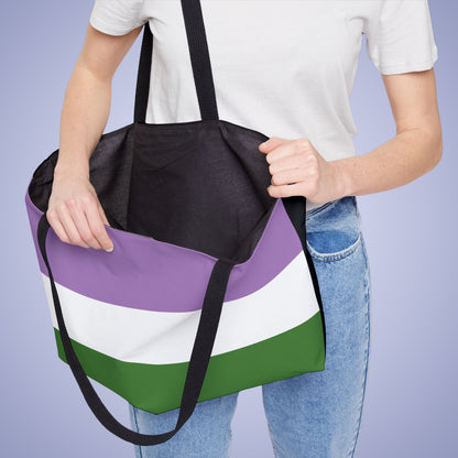 Gender Queer Pride Month Weekender Large Beach Bag Tote