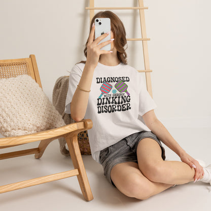 Diagnosed with Chronic Dinking Disorder Funny Pickleball Tee Graphic Design Doctor Gift T Shirt