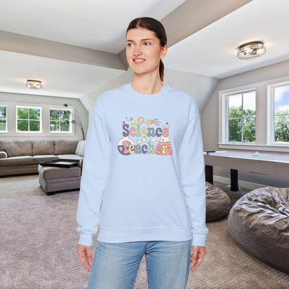 Science Teacher Crewneck Sweatshirt Retro Unisex Back to School