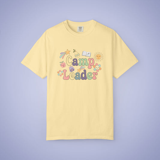Camp Leader Teacher T Shirt Retro Comfort Colors Unisex Back to School