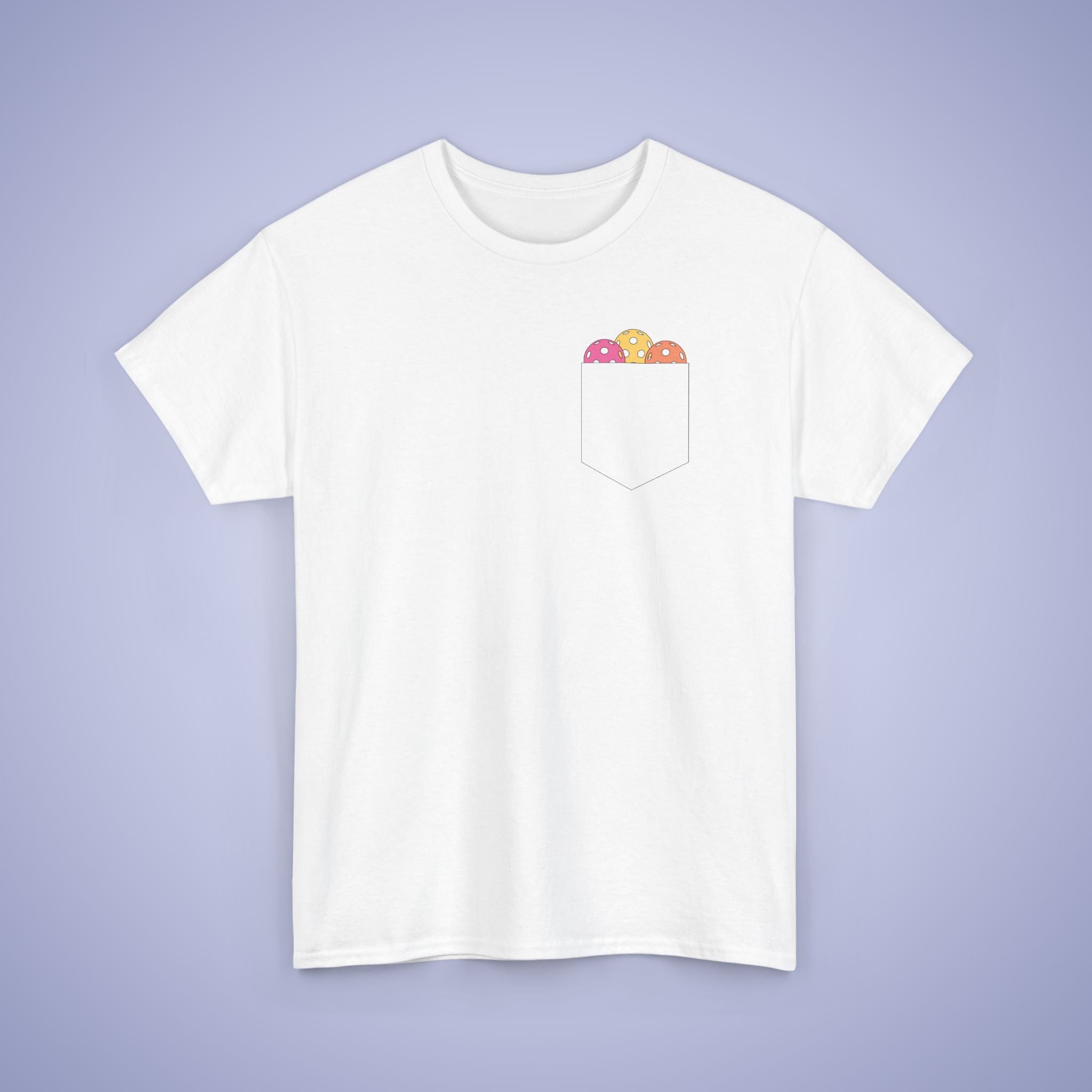 Pickleball Pocket Design T-Shirt | Coloured Version
