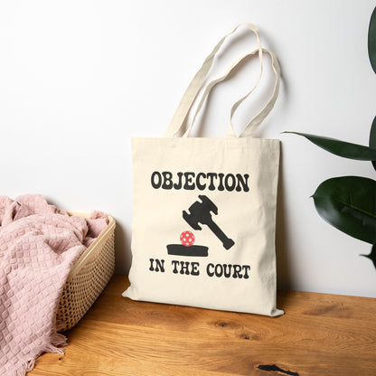 Objection in the Court Cotton Canvas Pickleball Lawyer Judge Gift Tote Bag