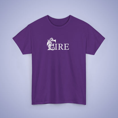 Fire Word Art Text Dragon Lover Unisex T Shirt