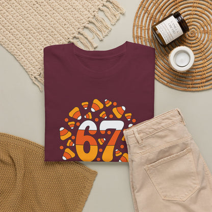 67 Candy Corn White Halloween Candy Unisex T Shirt