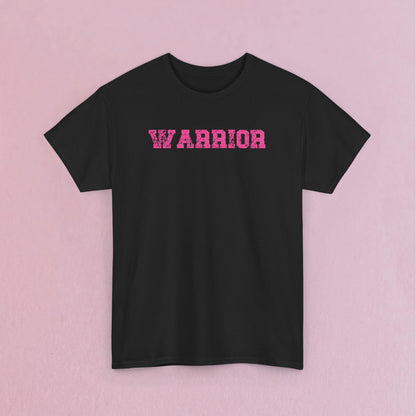 Grunge Text Breast Cancer Warrior Unisex T Shirt