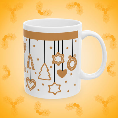 Gingerbread Biscuit Ornaments Decorative Christmas Mug