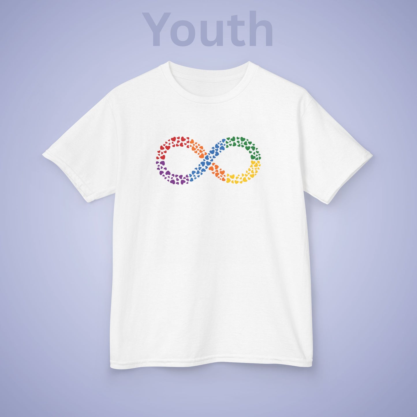 Infinity Hearts Graphic Neurodiversity Autism Awareness Cotton Youth T Shirt