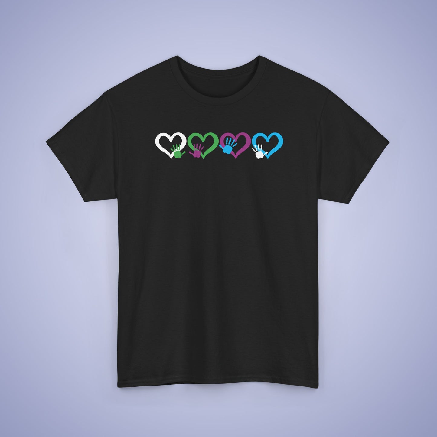 Hearts and Hands Orange Graphic Unity Day Teachers T Shirt Unisex